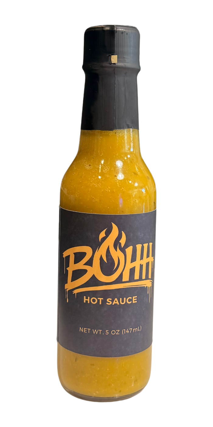 First Call BOHH hot sauce bottle